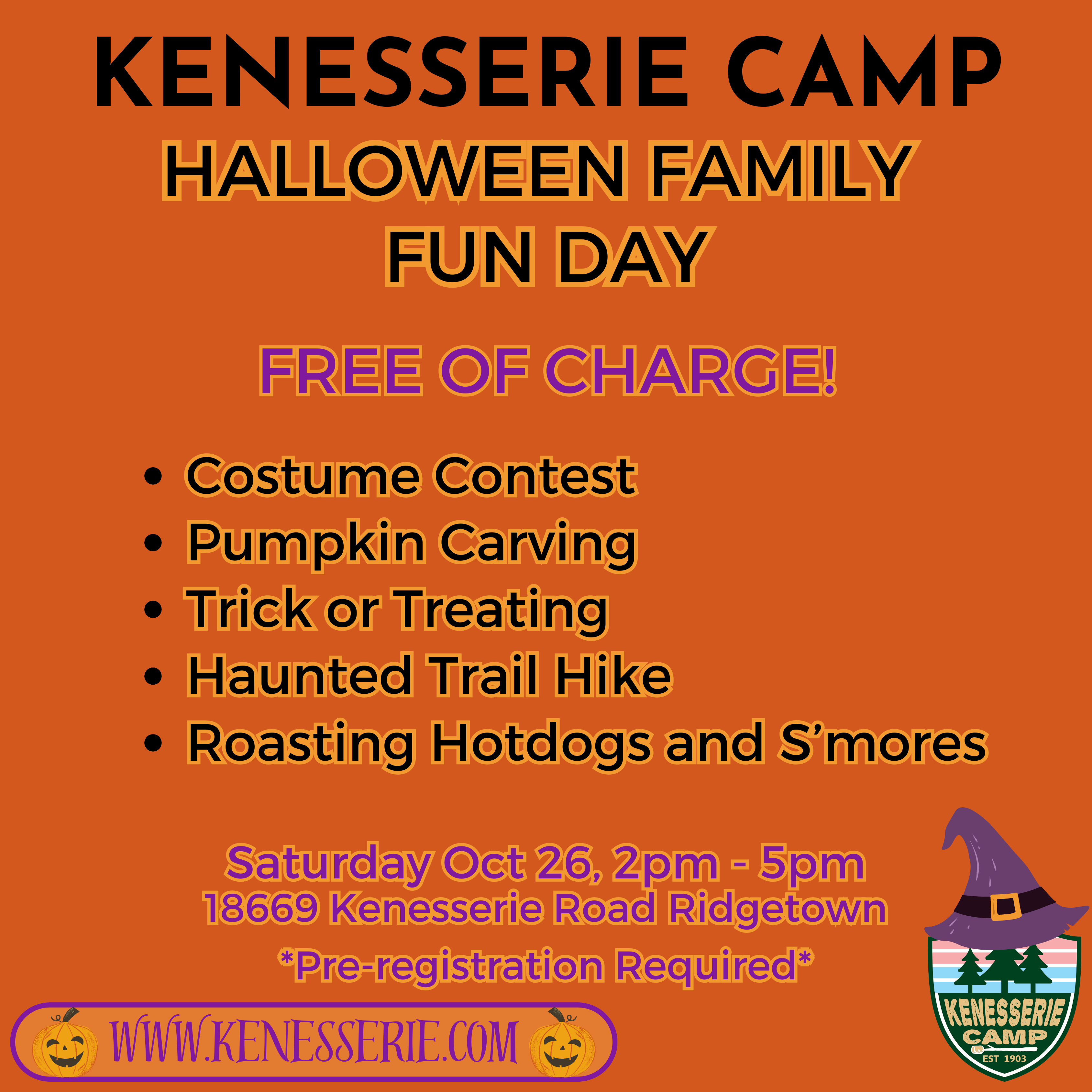 Featured image for “Kenesserie Camp’s Halloween Family Fun Day”